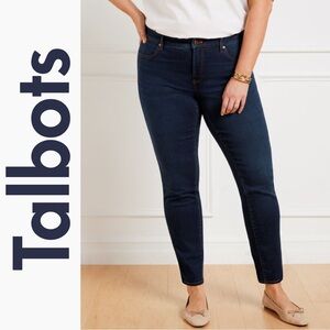 Talbots Women's Dark Wash Slim Ankle Jeans, 16W